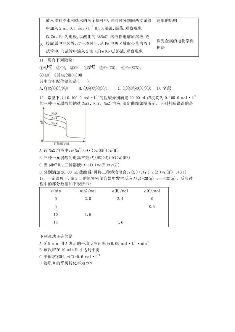 江苏省南京师范大学附属中学2023～2024学年高三(下)期中化学试卷(含答案)第3页