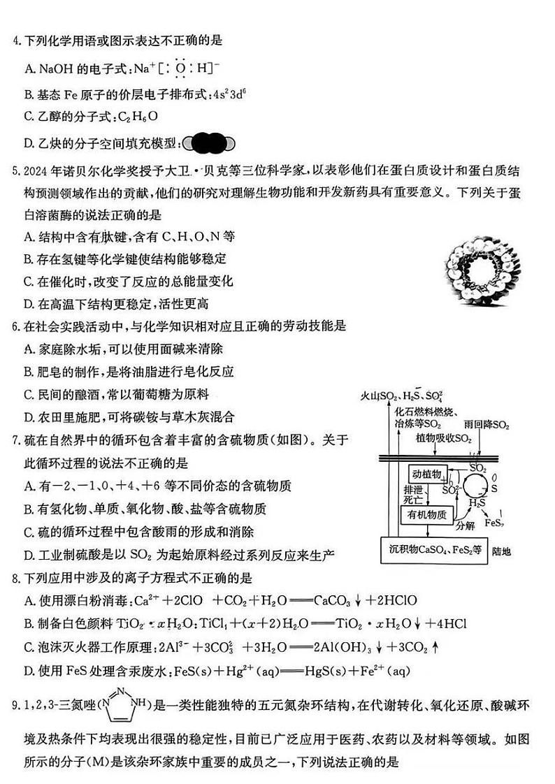 2025广东高三(上)金太阳11月份联考化学试题及答案第2页