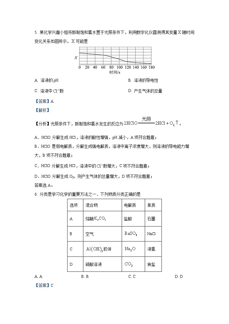 河北省定州市名校2024-2025学年高一上学期期中联考化学试卷（解析版）第3页
