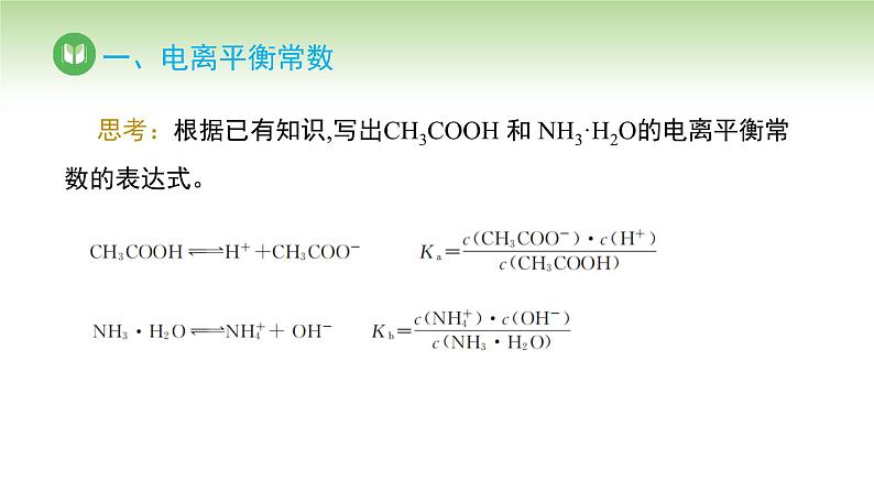 人教版高中化学选择性必修1 第三章 第一节 第二课 电离平衡常数 强酸和弱酸的比较（课件）第6页