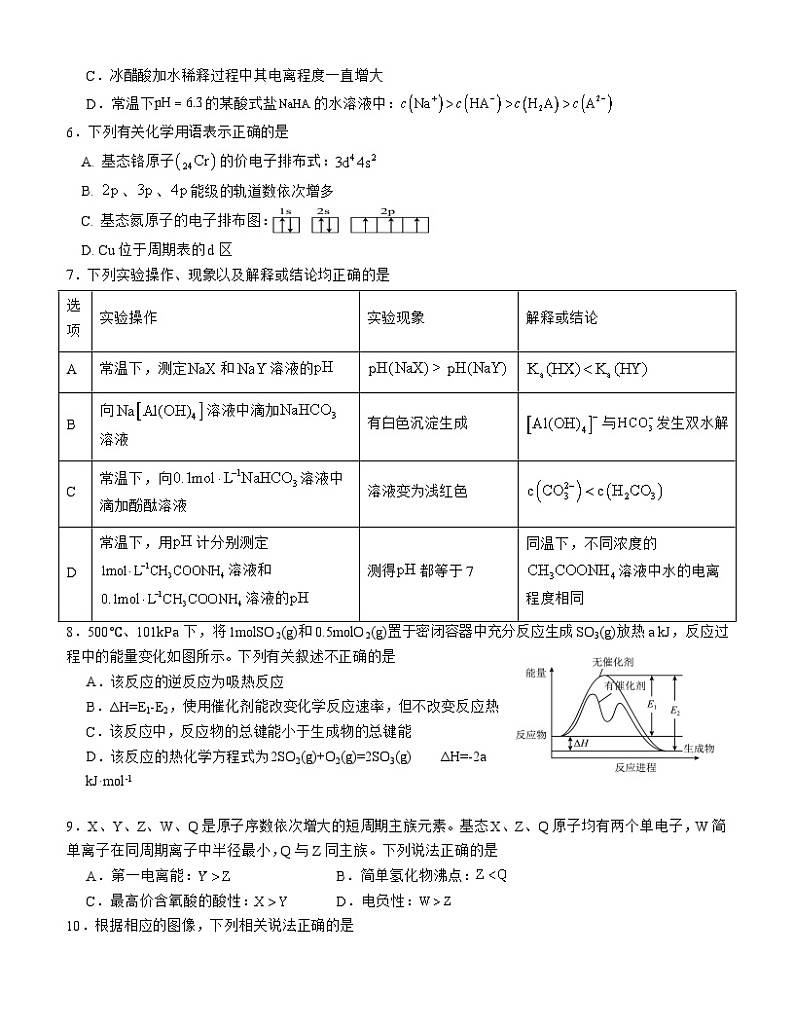 四川省德阳市什邡中学2024-2025学年高二上学期12月期中考试 化学试题第2页
