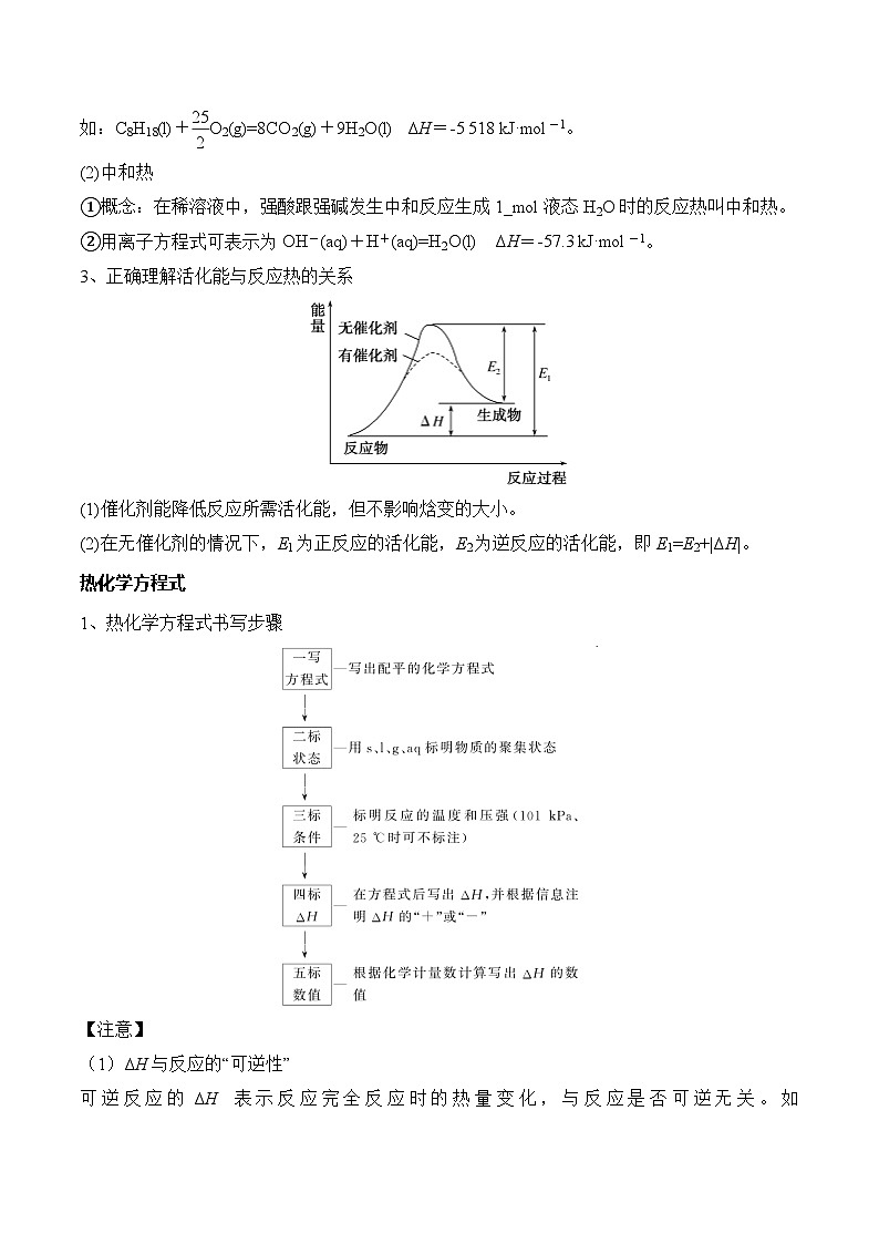 2025届高考化学二轮复习：专题十八 化学反应的热效应  教案第2页
