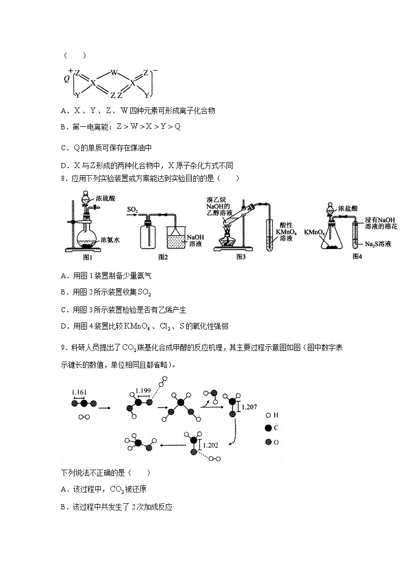 河北省石家庄市辛集市2024届高三上学期期末教学质量监测化学试卷第3页