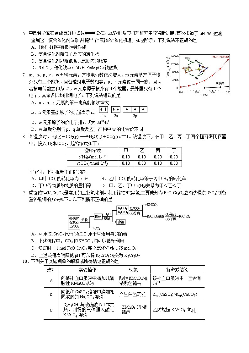 辽宁省葫芦岛市2024届高三上学期期末学业质量监测化学试卷第2页