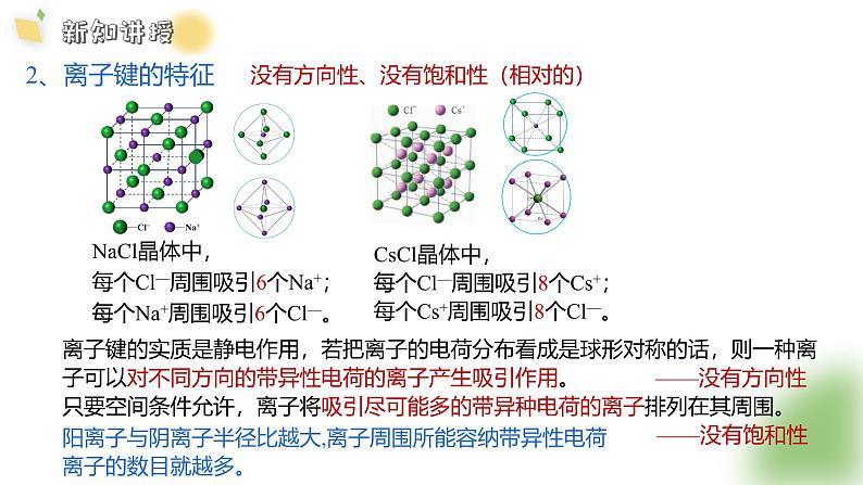 2.3 课时1 离子键与金属键课件 2024-2025学年高二化学鲁科版（2019）选择性必修2第4页