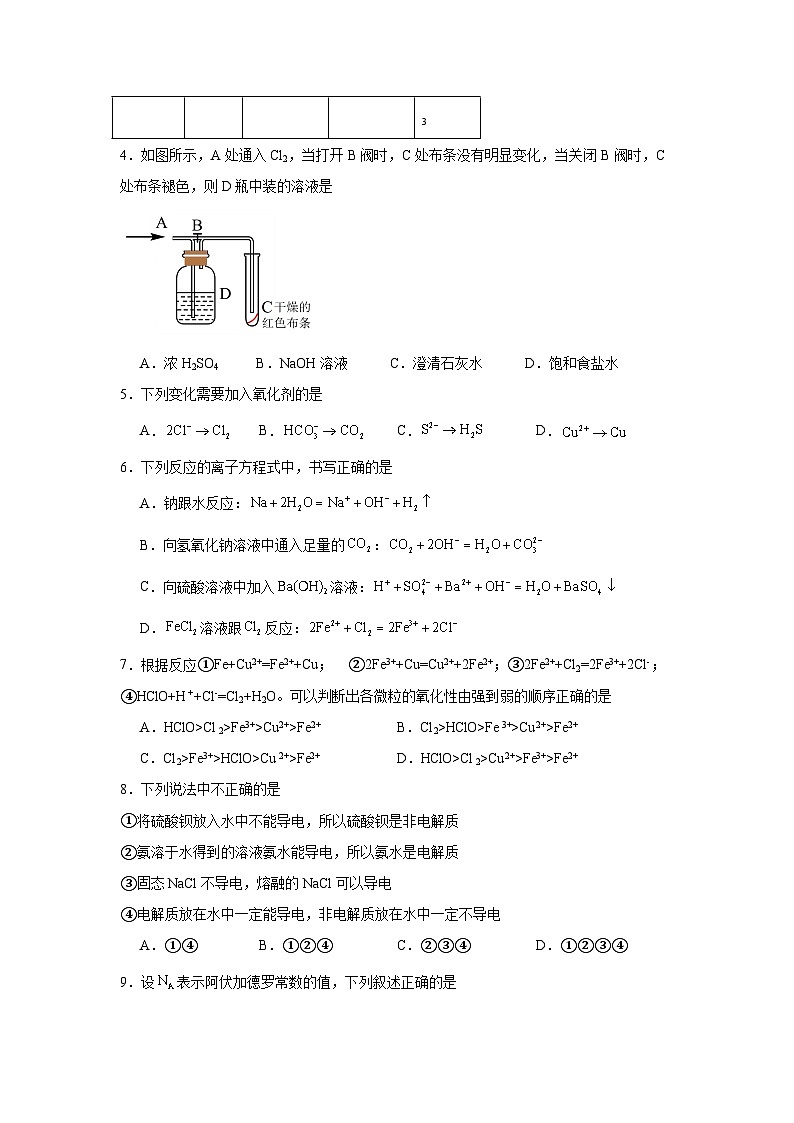 2025清远阳山县高中联考高一上学期11月月考试题化学含解析第2页