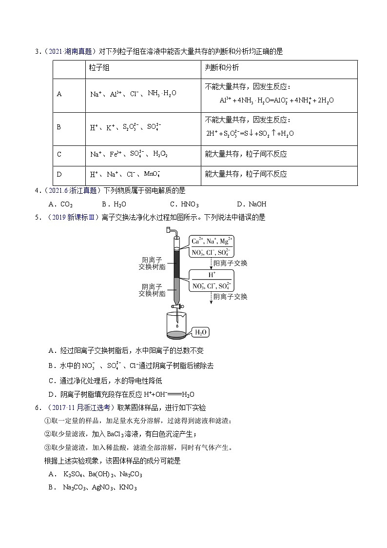 专题12  离子反应与离子检验（原卷卷）第2页