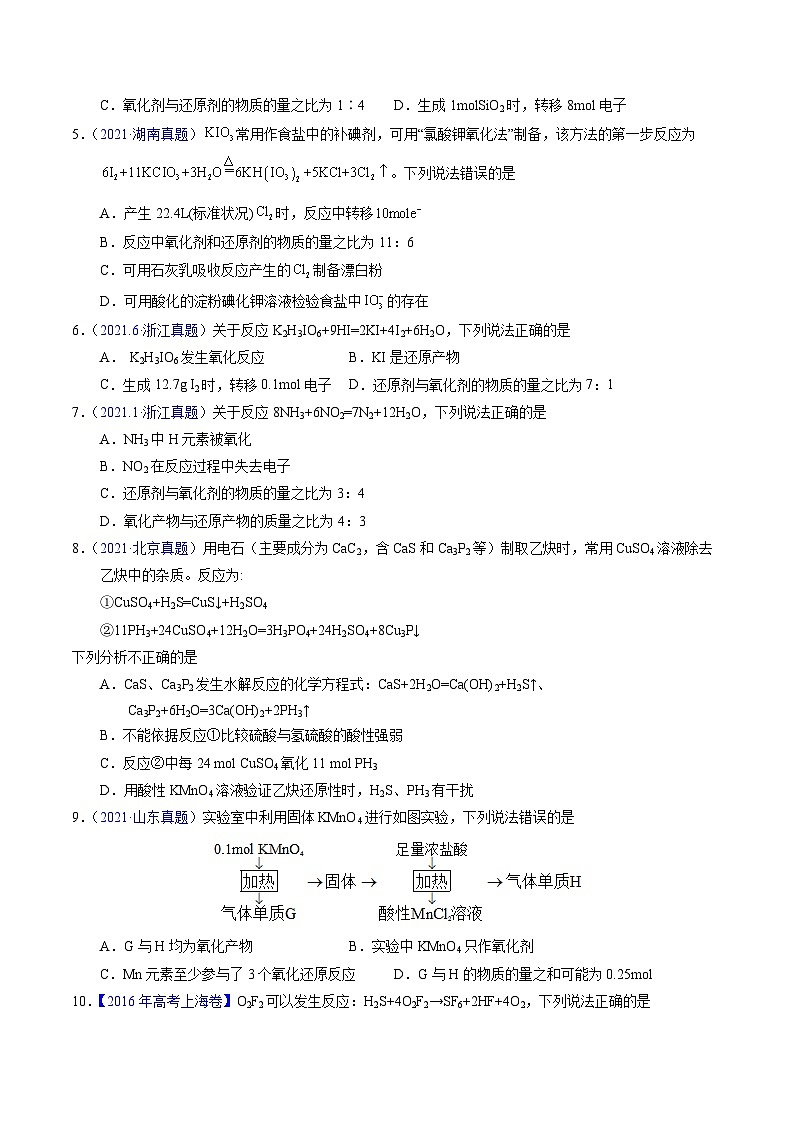 专题16  氧化还原反应方程式及相关判断（原卷卷）第2页