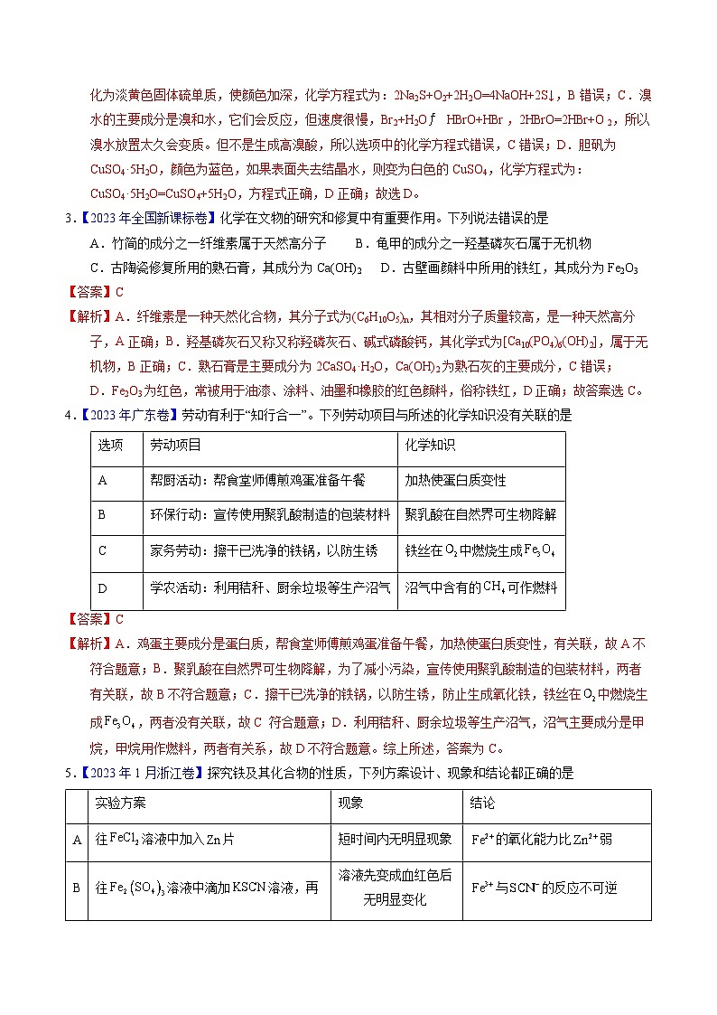 专题20  铁及其化合物（解析卷）第2页