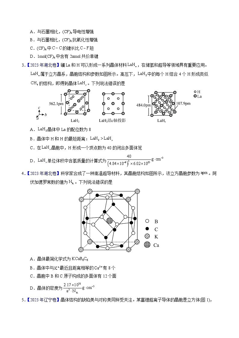 专题32  晶体结构与性质（原卷卷）第2页