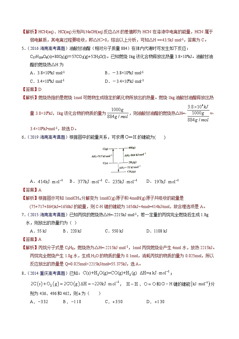 专题41  反应热计算——键能（解析卷）第3页