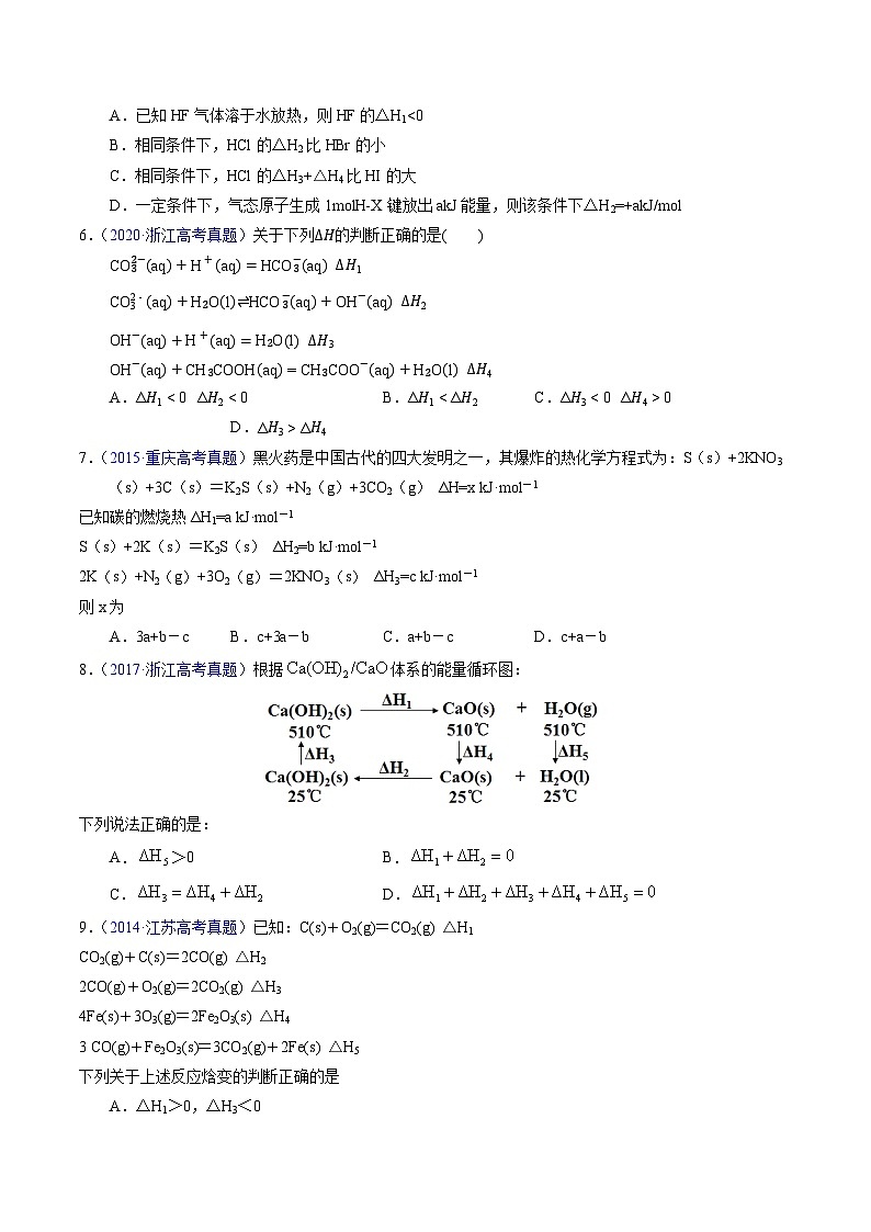 专题42  反应热计算——盖斯定律（原卷卷）第3页