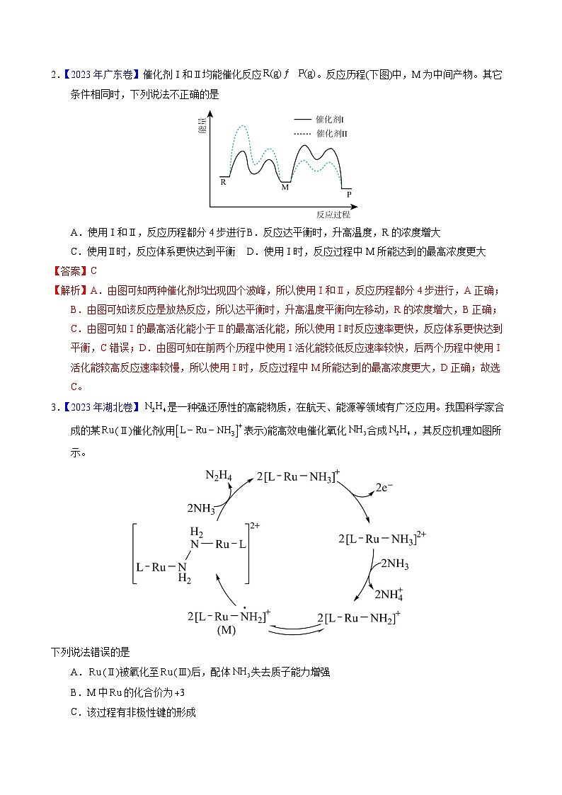 专题44  化学反应机理与反应历程（解析卷）第2页