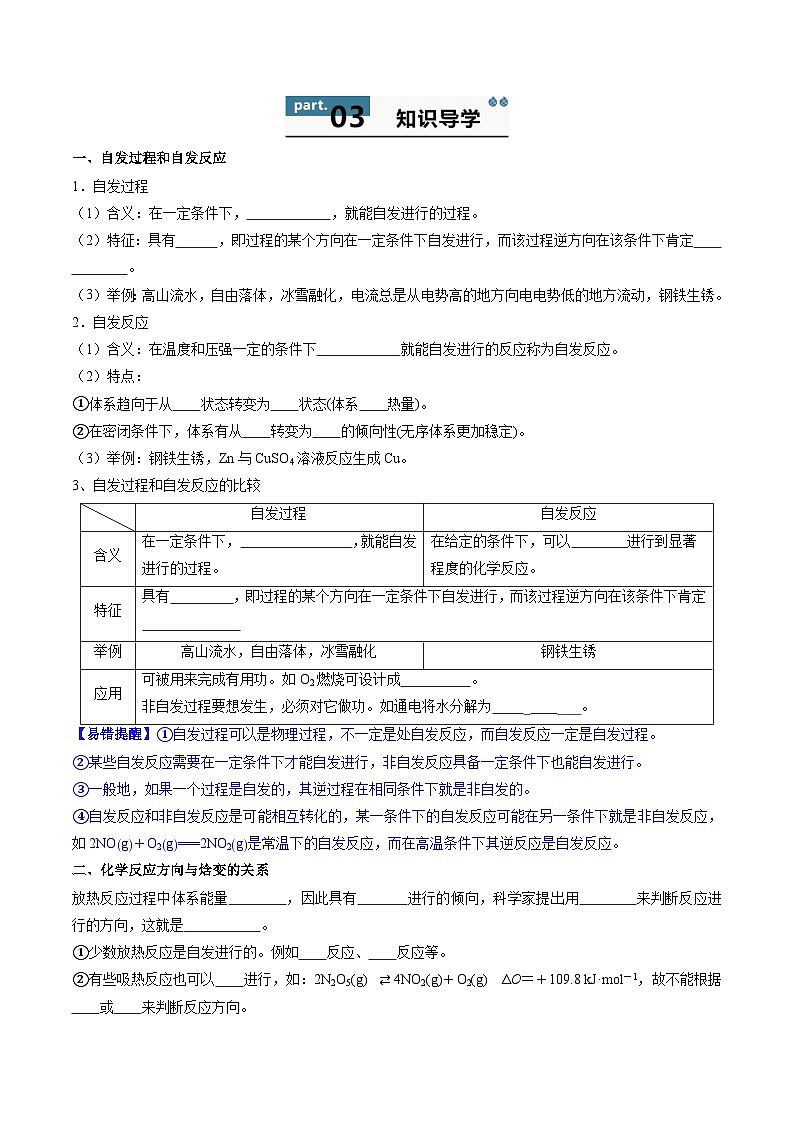 高中化学同步讲义（人教版选择性必修第一册）2.3化学反应的方向（学生版）第2页