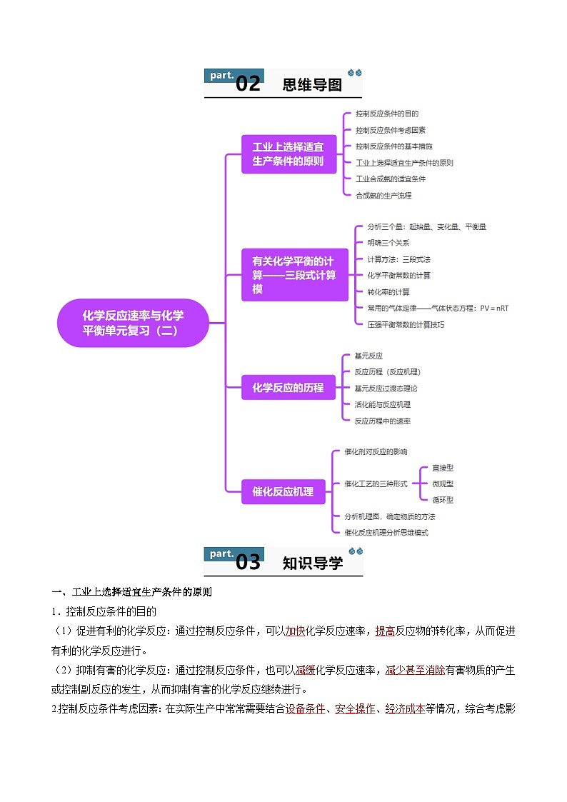 高中化学同步讲义（人教版选择性必修第一册）2.6第二章化学反应速率与化学平衡（单元复习）（二）（教师版）第2页