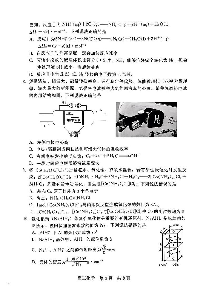 河北省张家口市尚义县第一中学等校20242025学年高三上学期12月月考 化学试题第3页