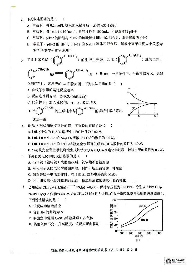 化学试卷(1)第2页
