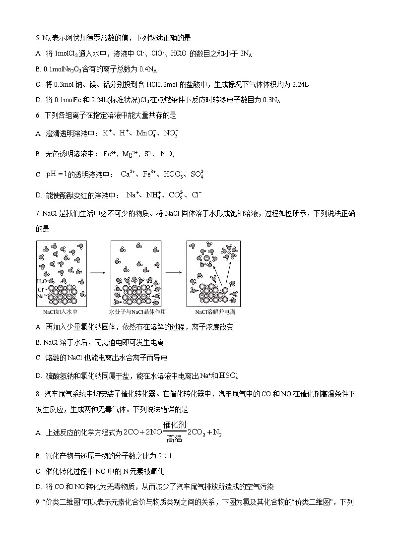 四川省德阳市什邡中学2024-2025学年高一上学期12月第二次月考化学试题 Word版无答案第2页