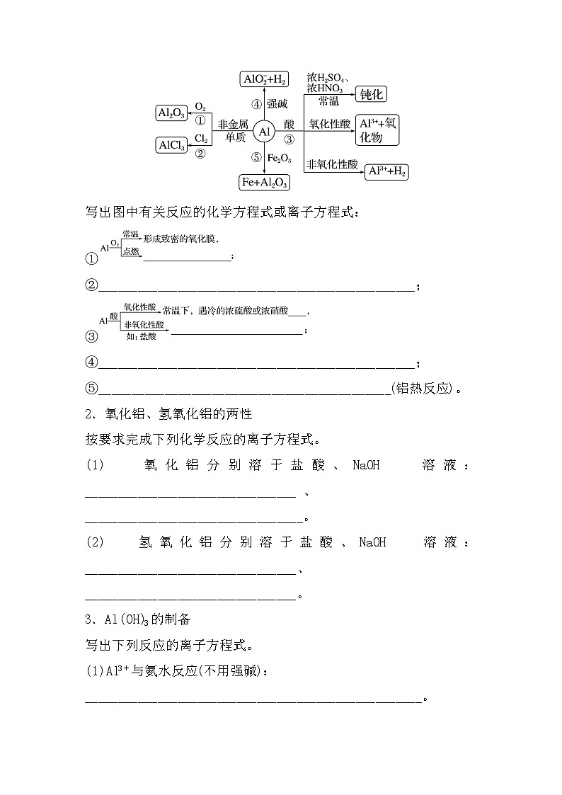 高中化学人教版（2019）-第4部分第6节《铝、镁及其化合物》-2025届高考一轮复习~基础摸查+专项突破 练习第3页
