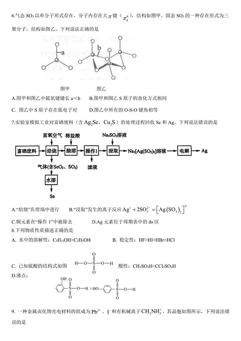 2024～2025学年山东省德州市乐陵第一中学高三(上)12月月考化学试卷(含答案)第2页