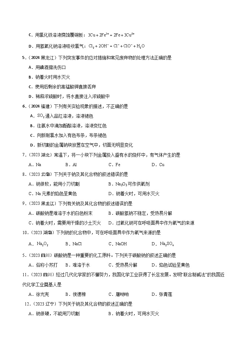 专题4 常见金属及其化合物原卷版第2页