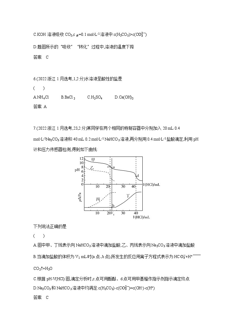 2024届高考化学近10年真题模拟专题11——盐类水解和沉淀溶解平衡（附答案）第3页