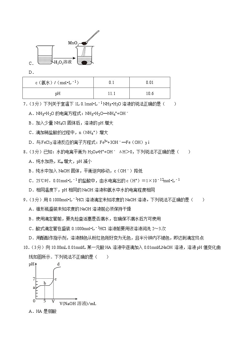 2024-2025学年北京十五中高二（上）期中化学试卷第3页
