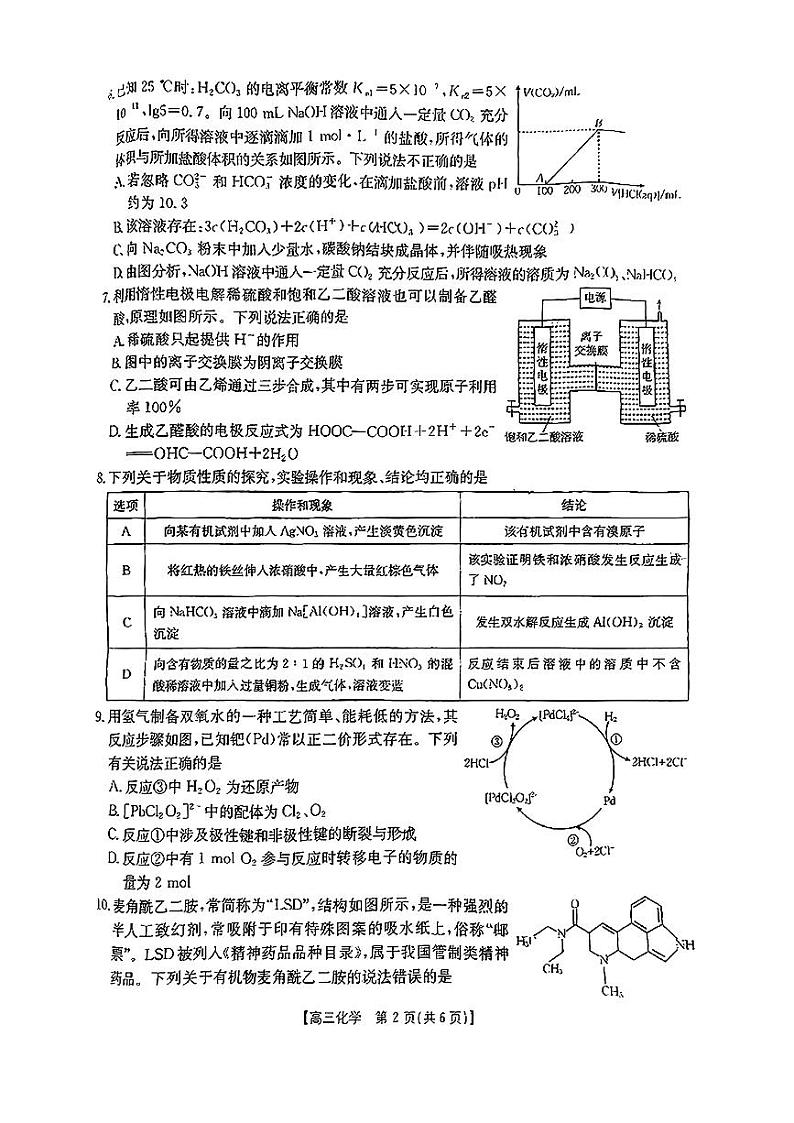江西省“三新”协同教研共同体2025届高三上学期12月联考-化学试卷+答案第2页