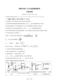 2025浏阳校联盟高三上学期12月联考化学试题PDF版含答案