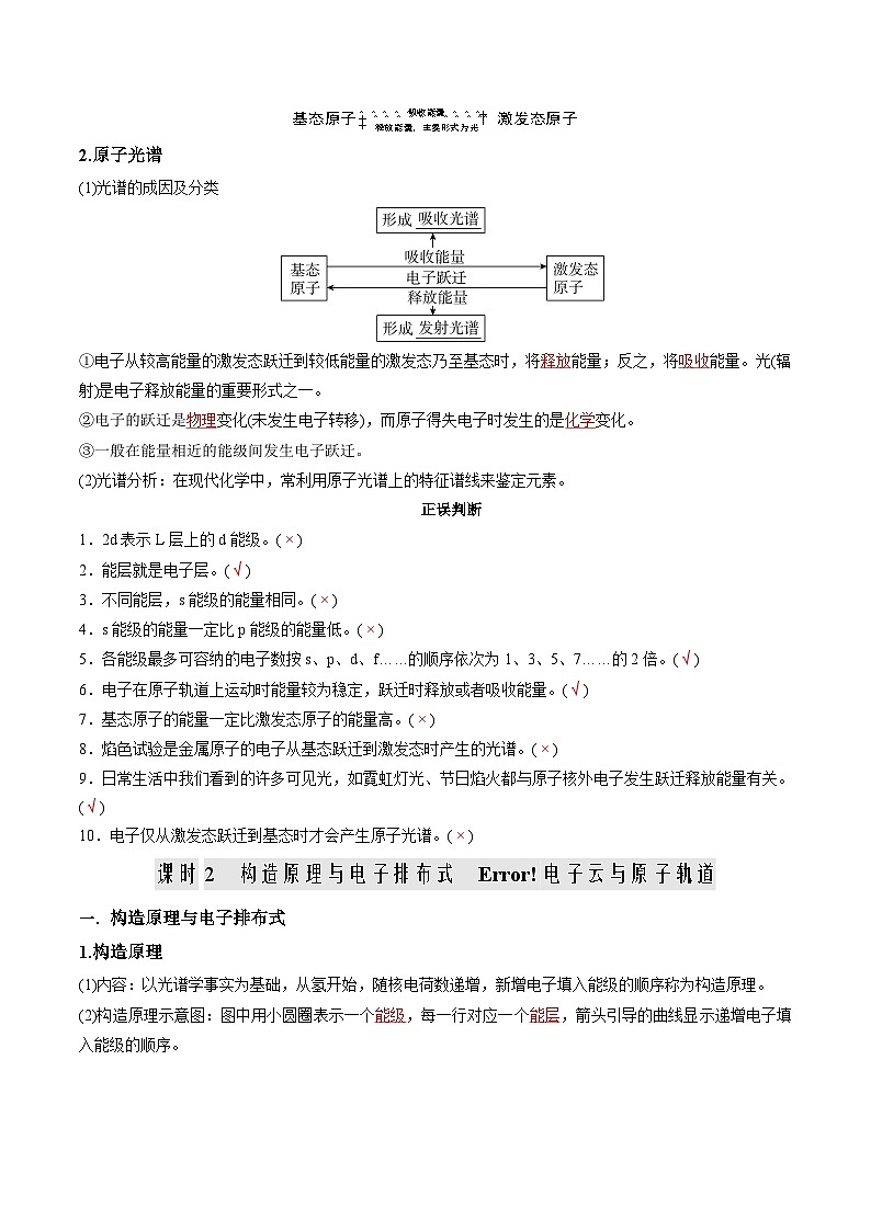 人教版（2019）高中化学 （选择性必修2）专题复习 第01讲 原子结构（解析版）第3页