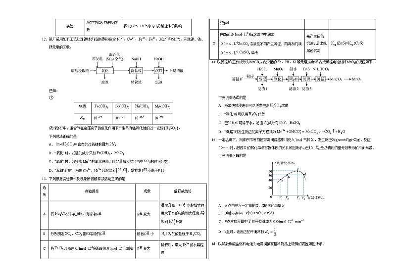 高二化学期末模拟卷（考试版）【测试范围：选择性必修1+选择性必修2第1章】（鲁科版2019）A3版第3页