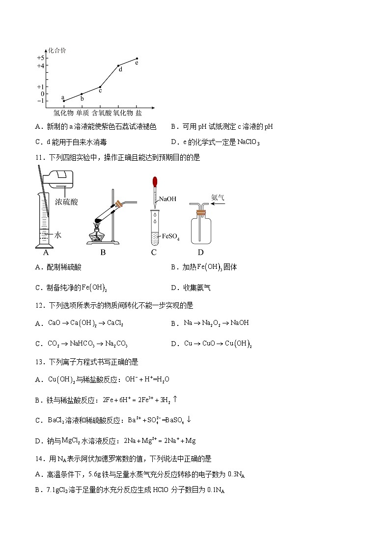 建平县第二高级中学2023-2024学年高一上学期1月期末考试化学试卷（含解析）第3页