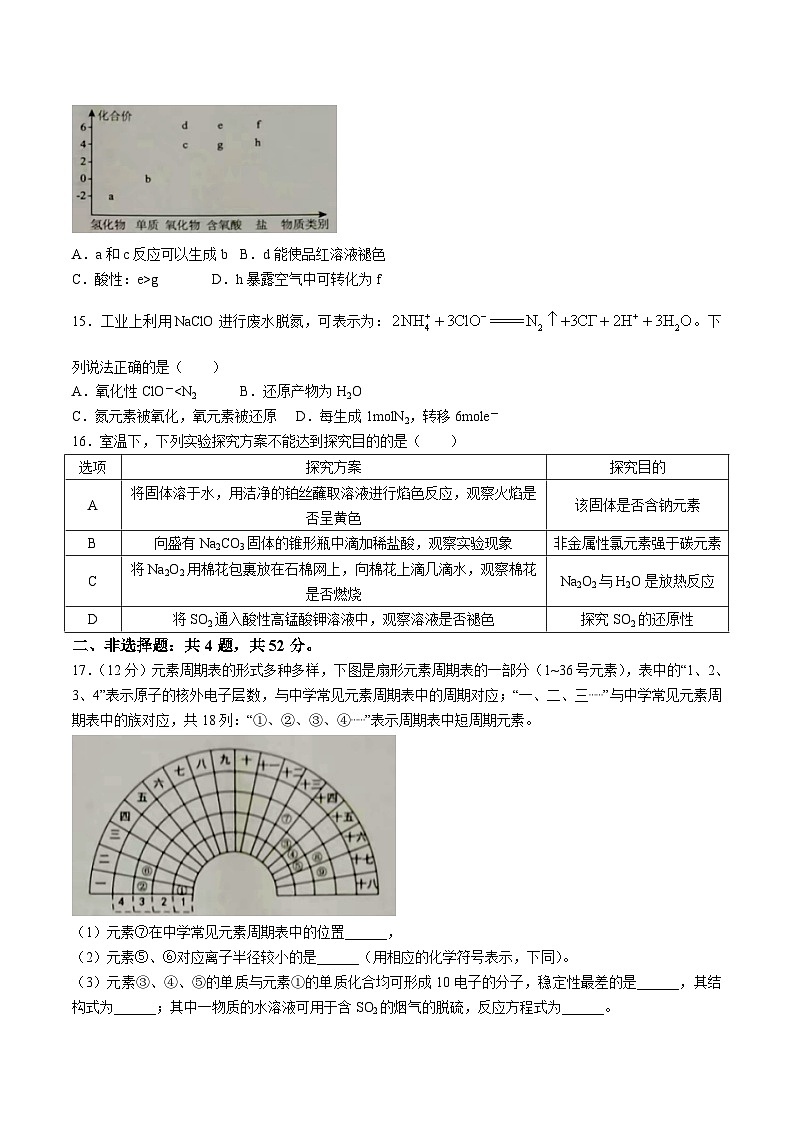 江苏省盐城市东台市2023-2024学年高一上学期期末学业水平考试化学试卷第3页