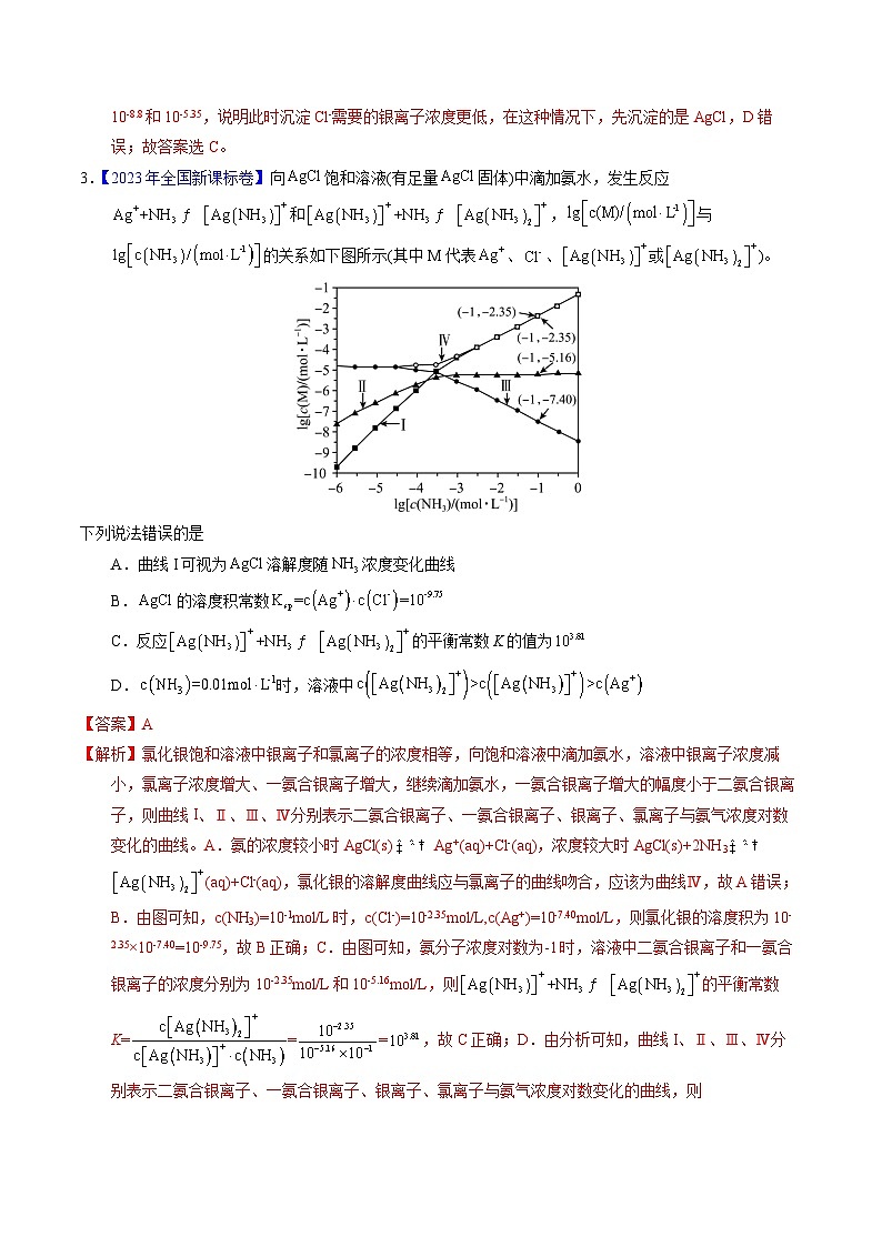 专题62  难溶电解质的溶解平衡（解析卷）第3页