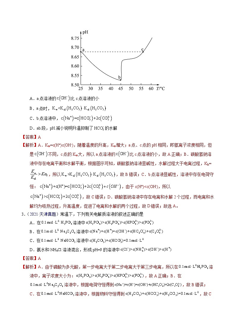 专题63  溶液中粒子浓度大小比较（解析卷）第2页