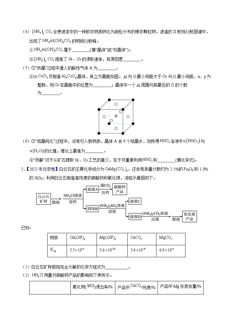 专题94  工艺流程——结合理论综合（原卷卷） 第2页
