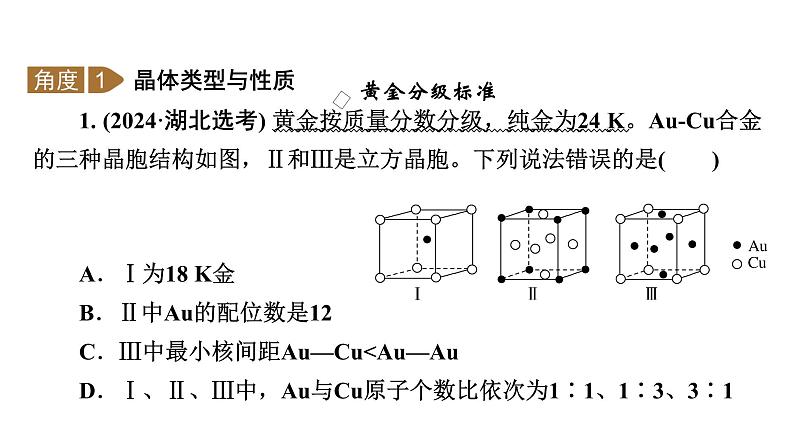 2025年高考二轮总复习课件 化学 板块1 专题9 微专题3　晶体结构与计算第3页