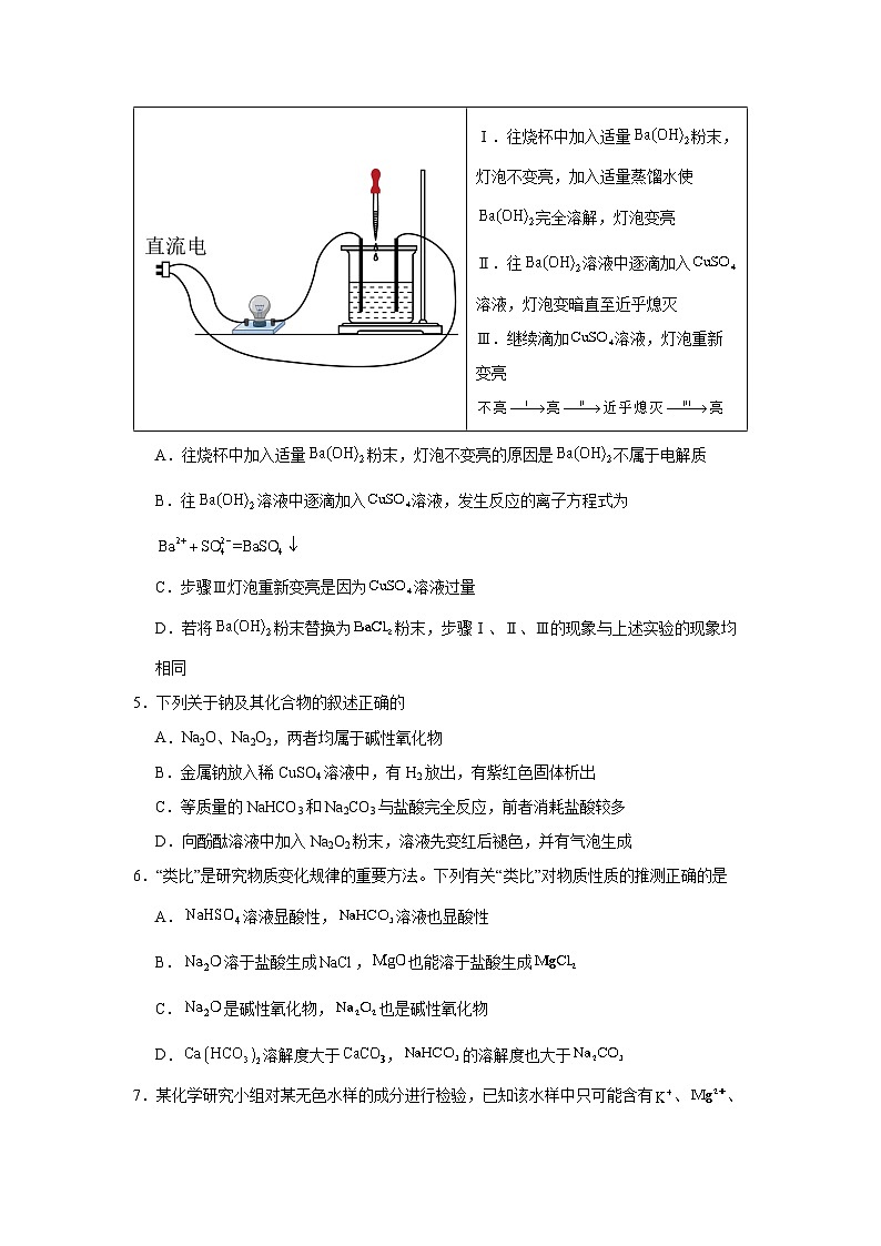 湖南省岳阳市汨罗市2024-2025学年高一上学期12月月考 化学试题第2页