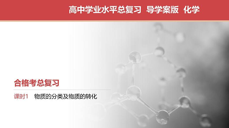 2025年高中化学学业水平总复习  课时1　物质的分类及物质的转化  课件第1页