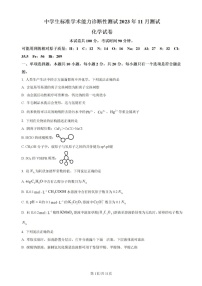 江西省赣州市2023_2024学年高三化学上学期11月测试试题扫描版