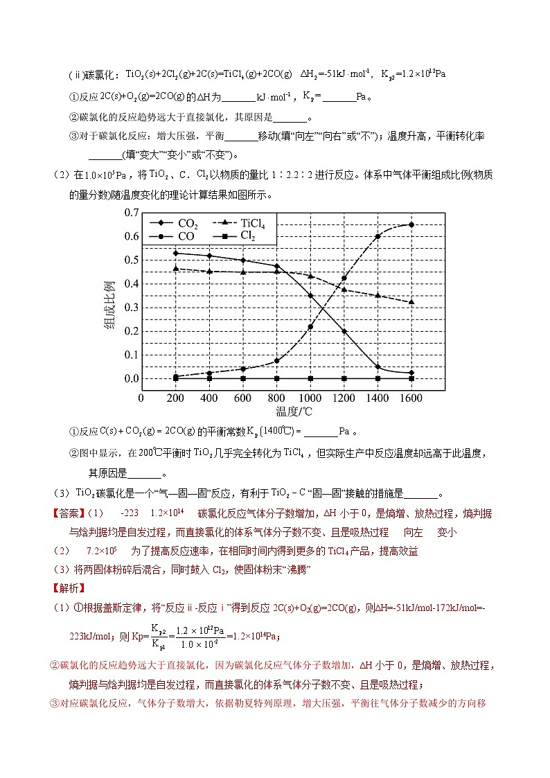 十年高考化学真题（2014-2023）分项汇编专题57化学反应速率与平衡综合问题相关练习（Word版附解析）第3页