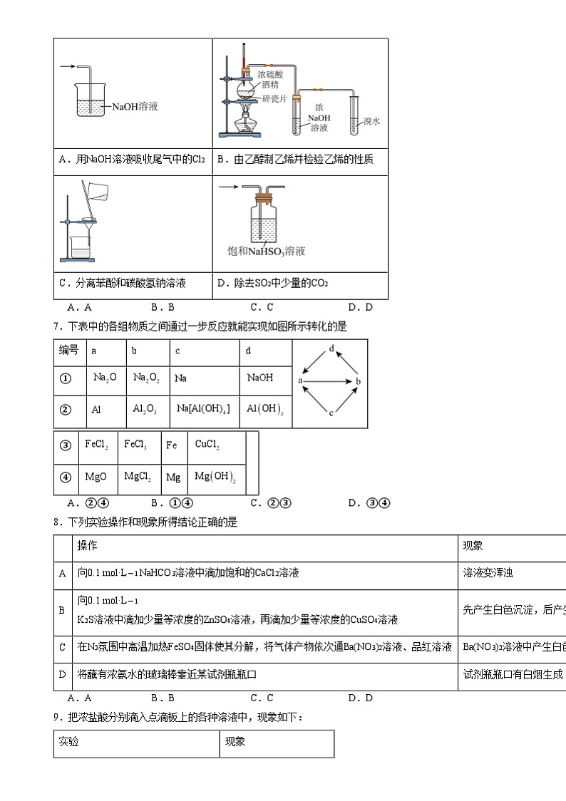 湖南省岳阳市岳阳县第一中学2024-2025学年高三上学期12月月考化学试卷（Word版附答案）第2页