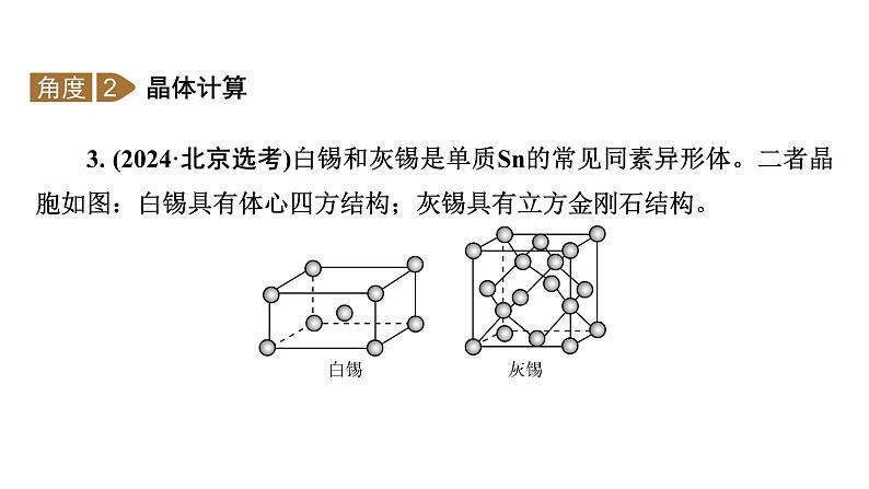 板块1　题型突破4物质结构与性质综合　突破点3晶体分析与计算第8页