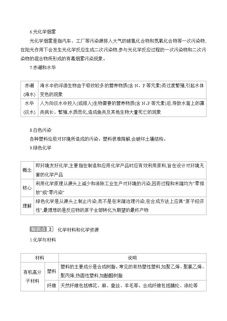 【高考题型分类突破】专题一 化学与环境、生活、社会、传统文化 学案 2025年高考化学二轮复习第2页