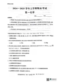 河北省邯郸市涉县第一中学2024-2025学年高一上学期期末考试 化学试题
