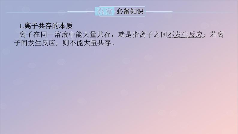 2025版高考化学全程一轮复习第3讲离子共存离子检验与推断课件第5页