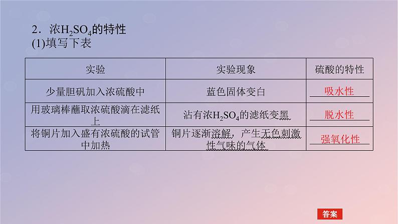 2025版高考化学全程一轮复习第20讲硫酸含硫物质的转化课件第6页