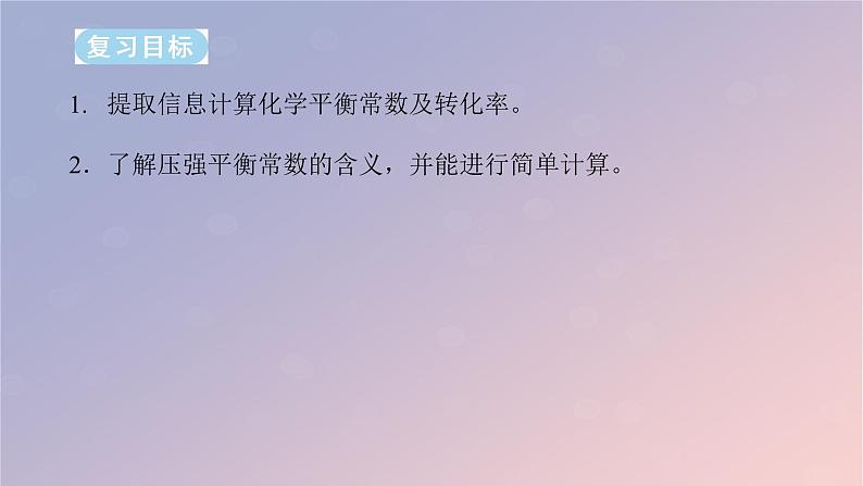 2025版高考化学全程一轮复习第43讲化学平衡常数及转化率的计算课件第2页