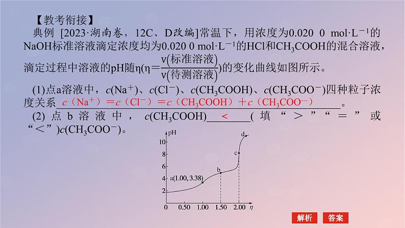 2025版高考化学全程一轮复习第53讲反应进程中溶液粒子浓度变化曲线课件第8页