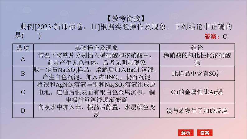 2025版高考化学全程一轮复习第68讲选择型实验方案的评价课件第8页